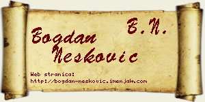 Bogdan Nešković vizit kartica